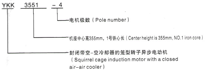 YKK系列(H355-1000)高压阳江三相异步电机西安泰富西玛电机型号说明